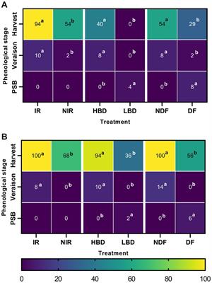 Vineyard practices reduce the incidence of Aspergillus spp. and alter the composition of carposphere microbiome in grapes (Vitis vinifera L.)